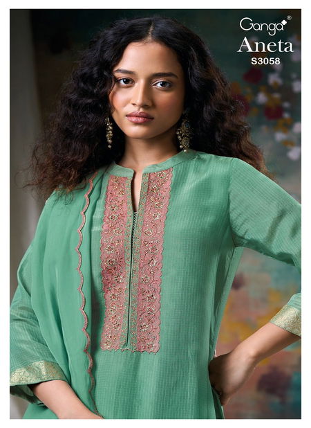 Aneta By Ganga Designer Dress Material Orders In India Catalog